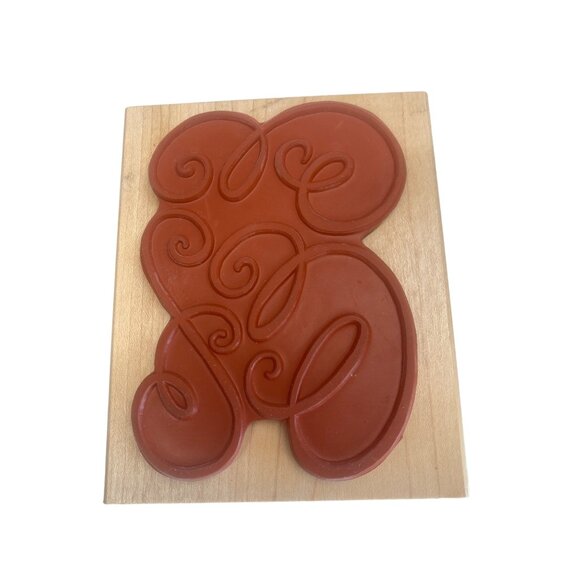 Decorative Wood-Mounted Rubber Stamp By P Dea Midesign - Picture 2 of 3